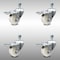 Service Caster 3 Inch SS Nylon Wheel Swivel 10mm Threaded Stem Caster Set Total Lock Brake SCC-SSTSTTL20S314-NYS-M1015-4 - alternate 1